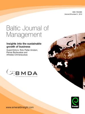 cover image of Baltic Journal of Management, Volume 5, Issue 3